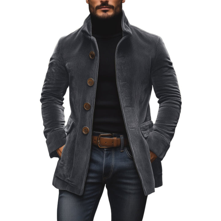 Men’s Single Breasted Coat | Buttoned