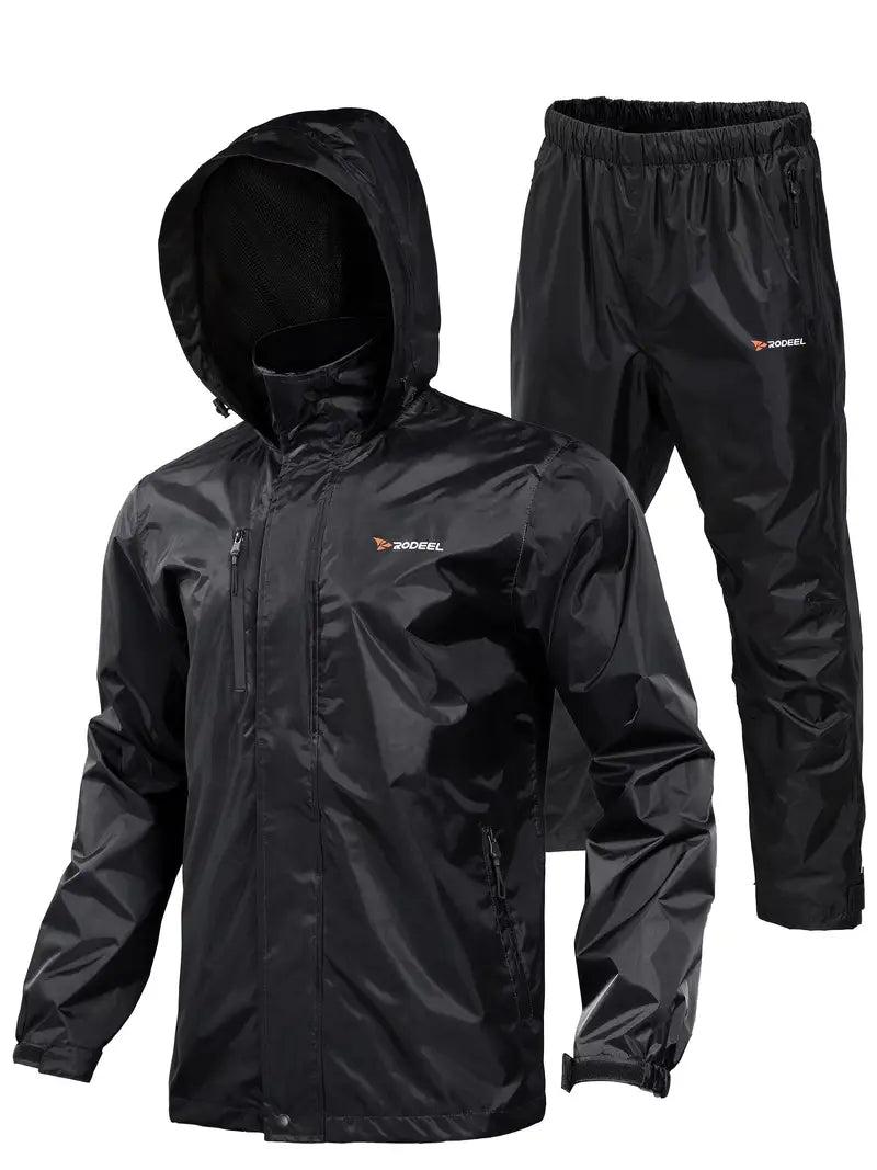 Men’s Long Hooded Raincoat | Waterproof Trench Style