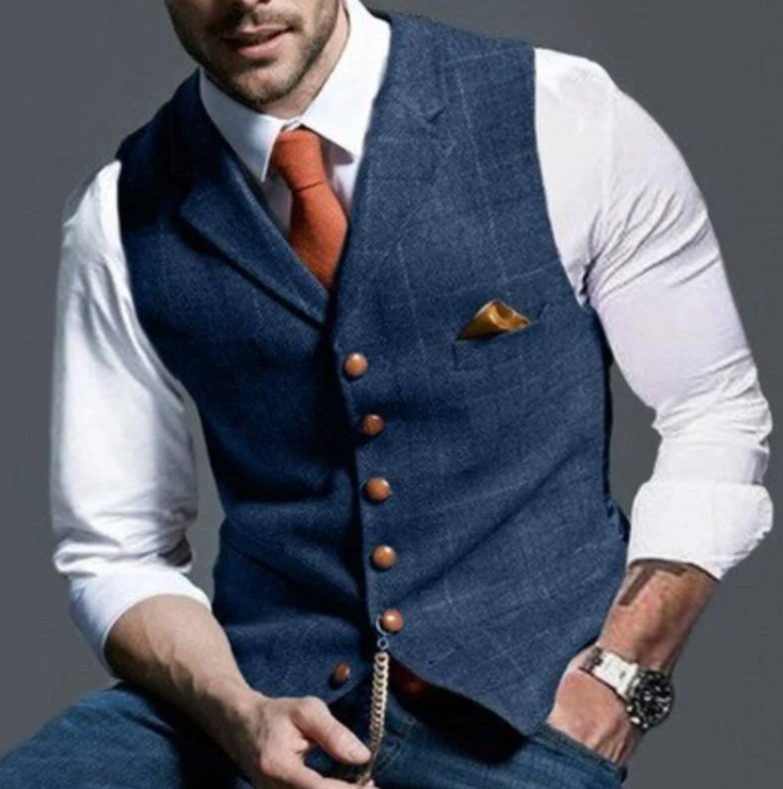 Men’s Formal Buttoned Vest | Slim Fit