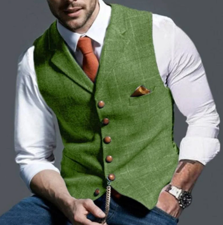 Men’s Formal Buttoned Vest | Slim Fit