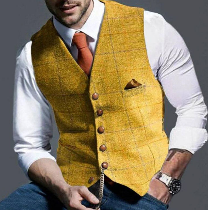 Men’s Formal Buttoned Vest | Slim Fit