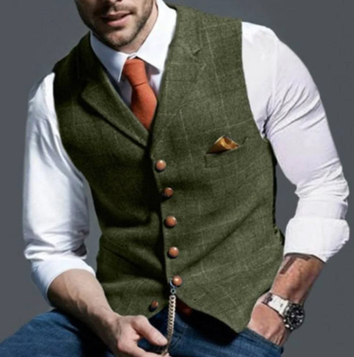 Men’s Formal Buttoned Vest | Slim Fit