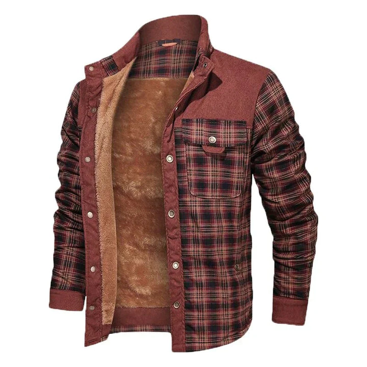 Men’s Checked Winter Jacket | Lined