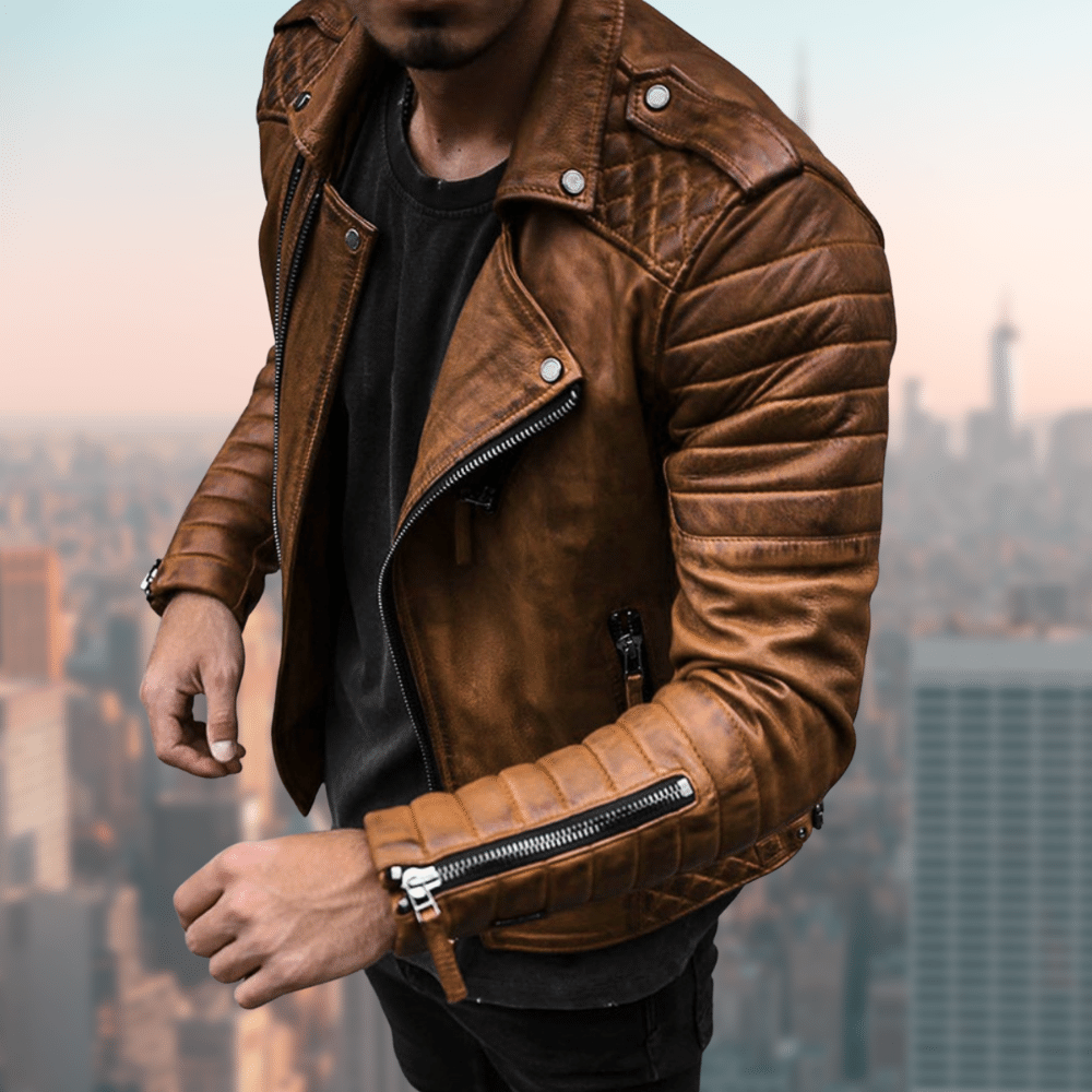 Men’s Zip-Up Jacket | Quilted Sleeve
