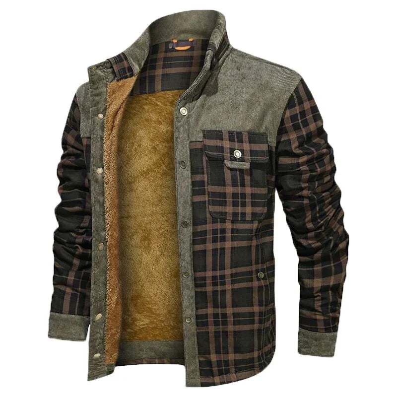 Men’s Checked Winter Jacket | Lined