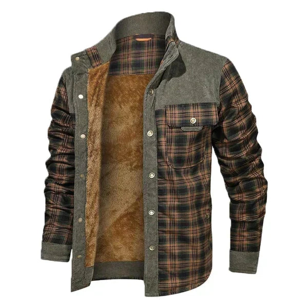 Men’s Checked Winter Jacket | Lined