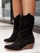 Women’s Perforated Western Boots | Mid-Calf