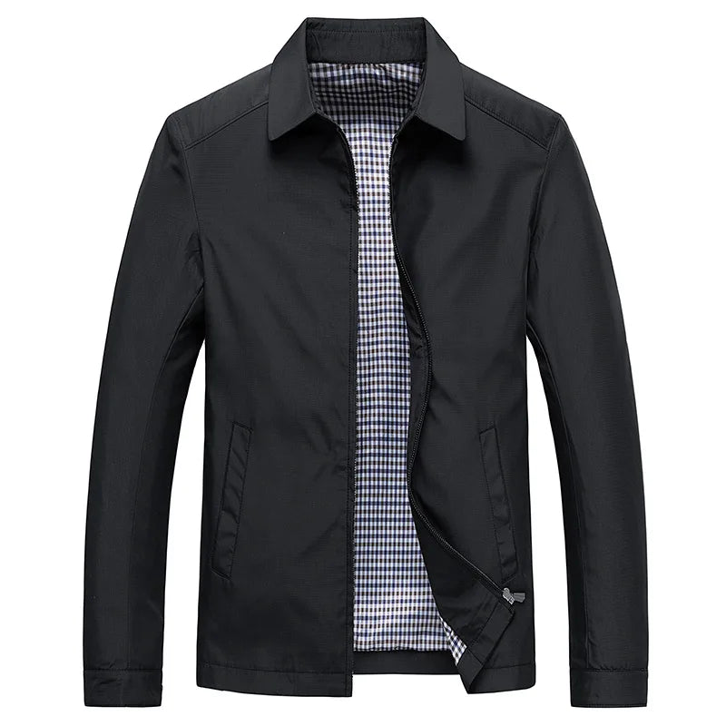 Men’s Zip-Up Casual Jacket | Long Sleeve