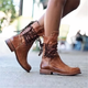 Women’s Lace-Up Ankle Boots | Studded Trim
