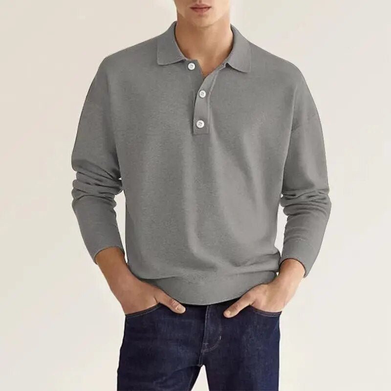 Men’s Minimalist Polo Shirt | Long Sleeve