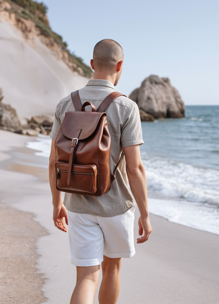 Leather backpacks