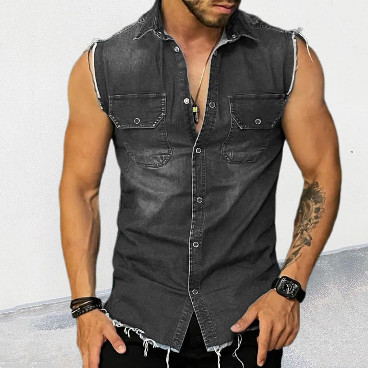 Marcus - Vintage sleeveless denim shirt