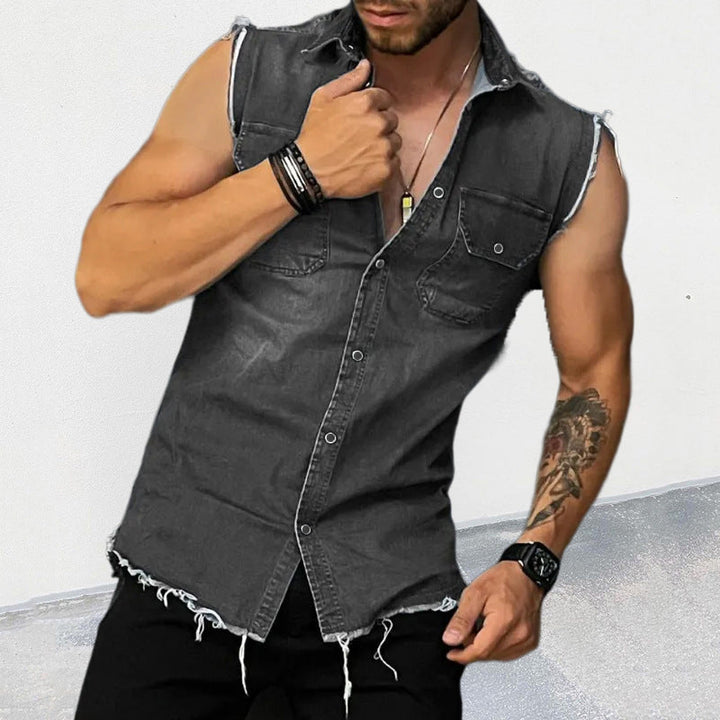 Marcus - Vintage sleeveless denim shirt