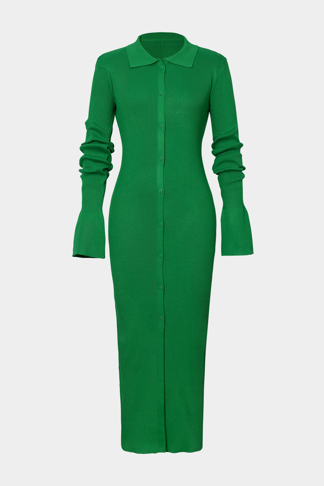 Women’s Long Sleeve Ribbed Dress | Maxi
