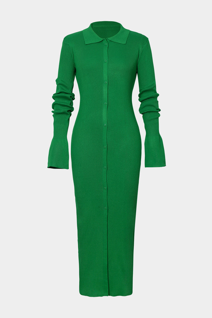 Women’s Long Sleeve Ribbed Dress | Maxi