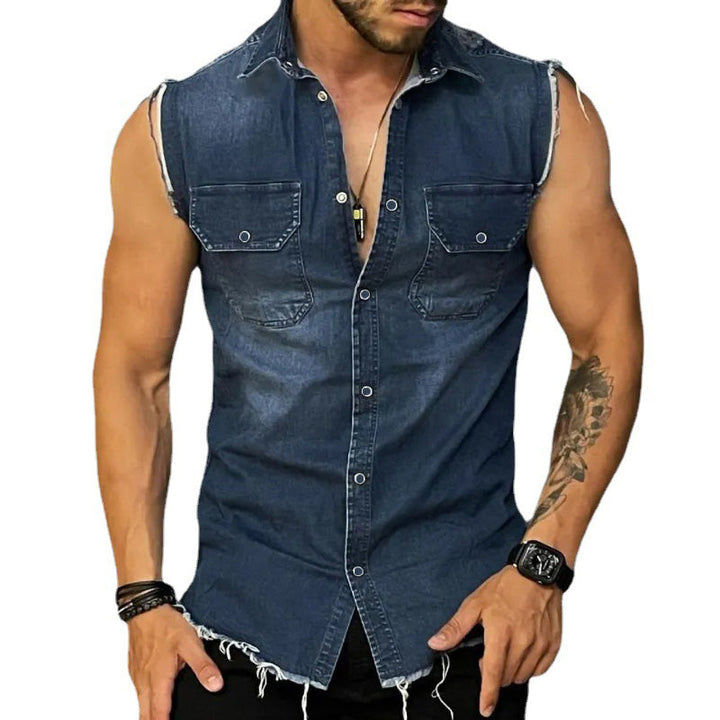 Marcus - Vintage sleeveless denim shirt