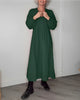 Long women's dress with a V-neck | Loose fit