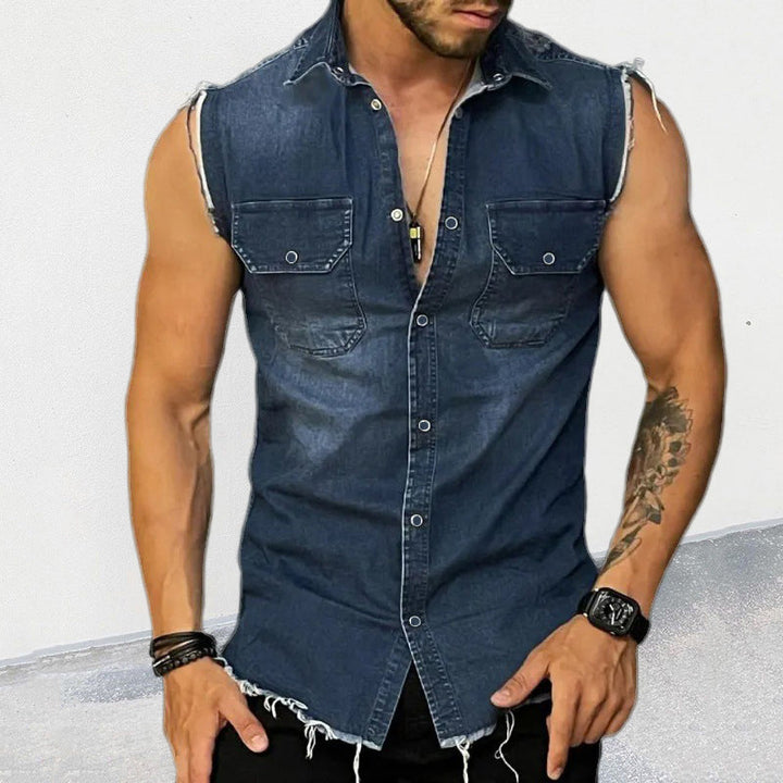 Marcus - Vintage sleeveless denim shirt