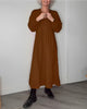 Long women's dress with a V-neck | Loose fit