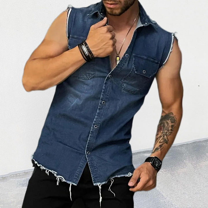 Marcus - Vintage sleeveless denim shirt