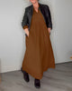 Long women's dress with a V-neck | Loose fit