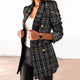 Women’s Plaid Long Blazer | Formal