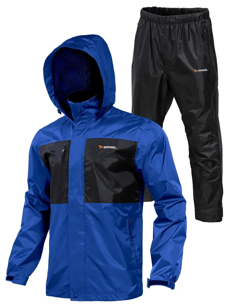 Men’s Long Hooded Raincoat | Waterproof Trench Style