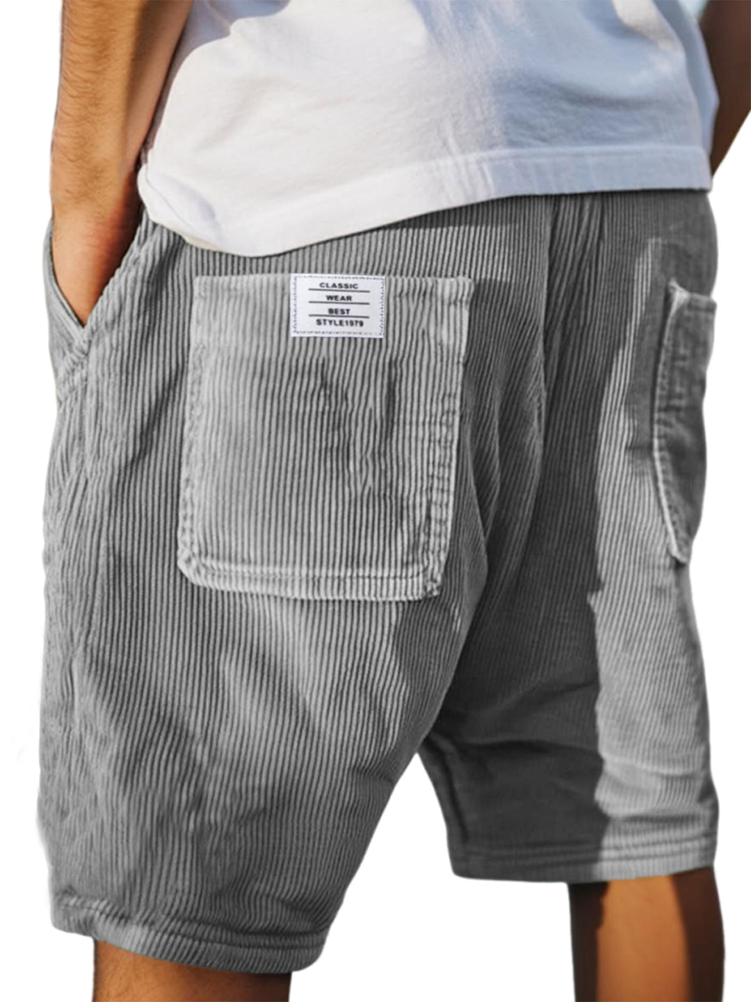 Men’s Ribbed Drawstring Shorts | Casual Fit