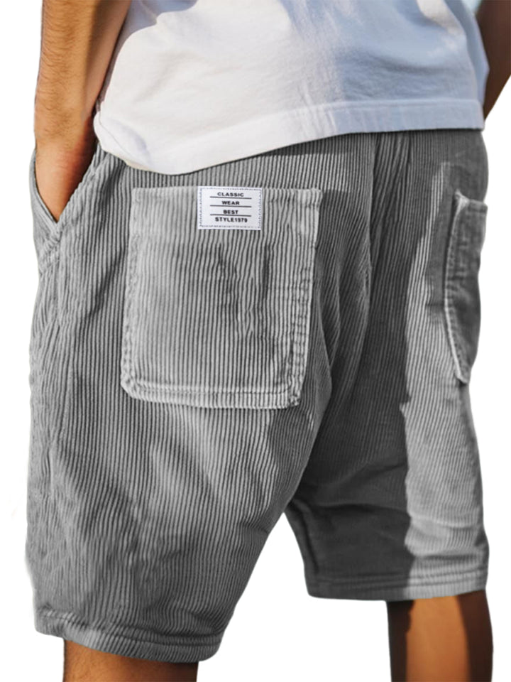 Men’s Ribbed Drawstring Shorts | Casual Fit