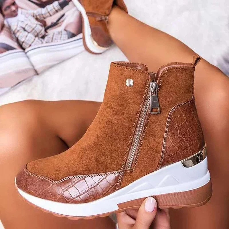 Women’s Wedge Ankle Boots | Zip-Up