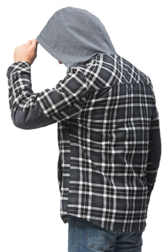 Men’s Hooded Plaid Jacket | Winter