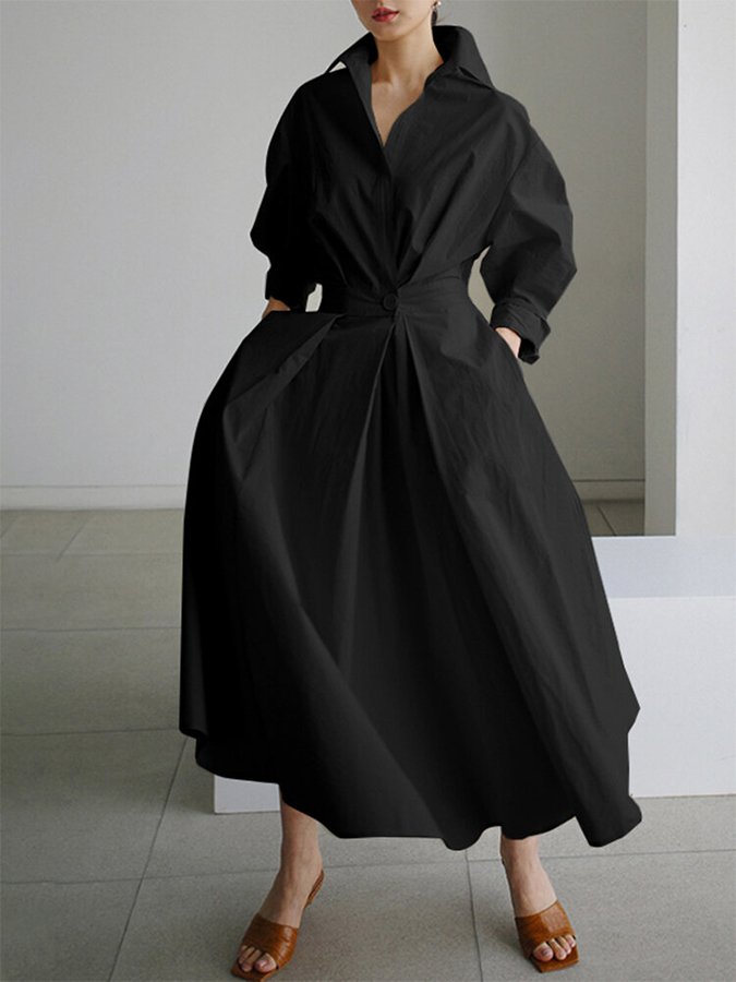 Women’s Elegant Shirt Dress | Maxi