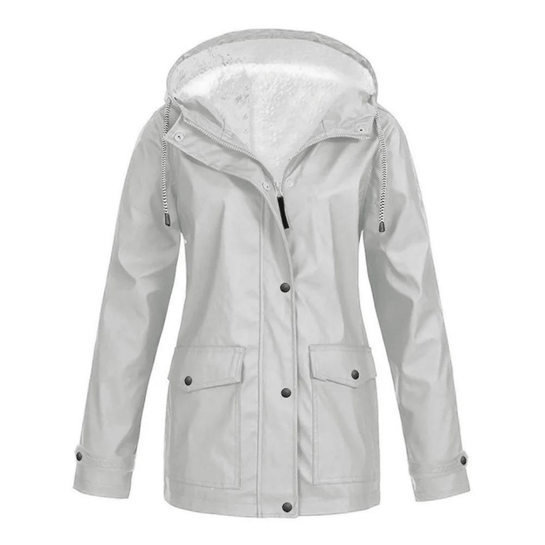 Women’s Fleece-Lined Waterproof Raincoat | Hooded