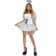 Women’s Angel Halloween Costume Dress | Lace-Up Mini with Wings