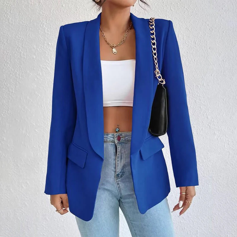 Women’s Fitted Open Front Blazer | Long Sleeve