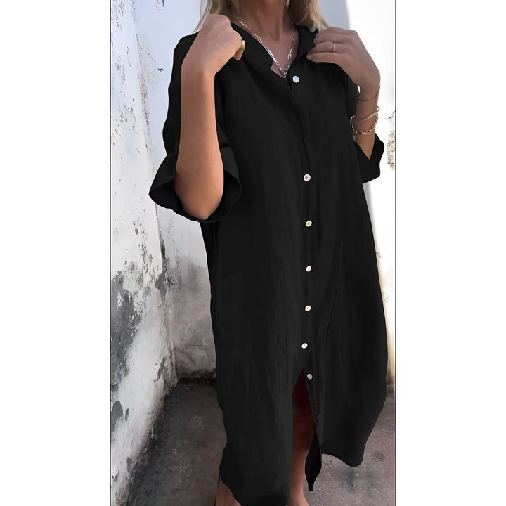 Women’s Button Down Shirt Dress | Loose Fit