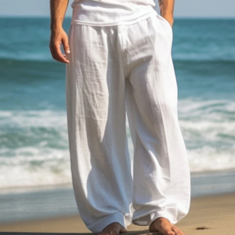 Dylan - Casual solid color beach pants