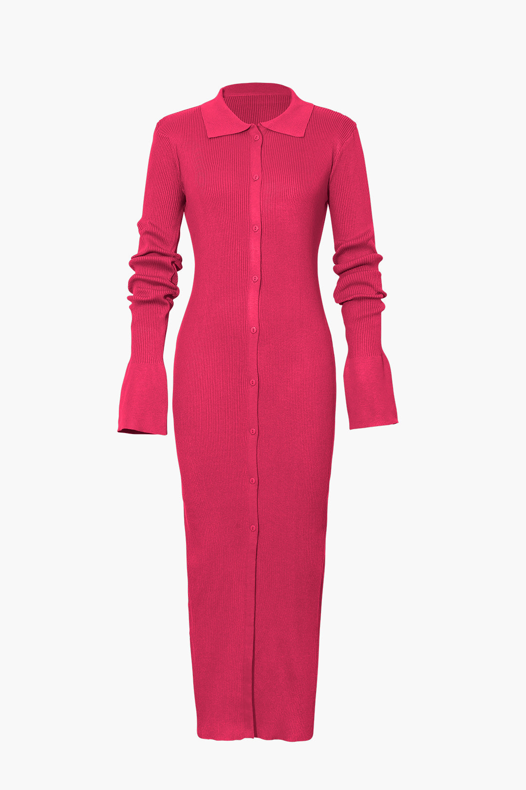 Women’s Long Sleeve Ribbed Dress | Maxi