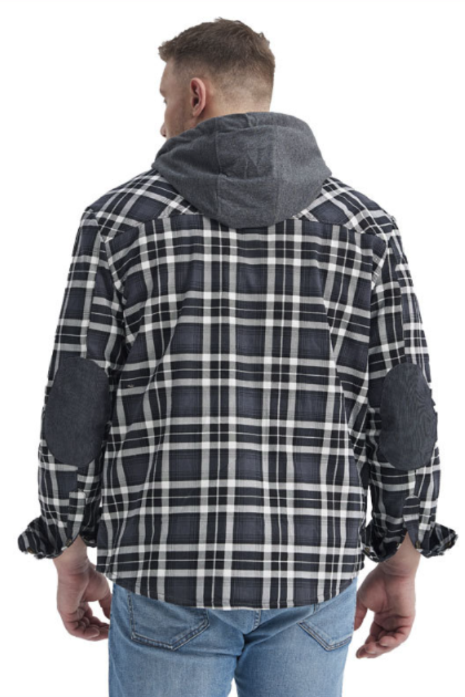 Men’s Hooded Plaid Jacket | Winter