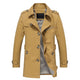 Men’s Double-Breasted Trench Coat | Epaulette Detail