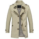Men’s Double-Breasted Trench Coat | Epaulette Detail