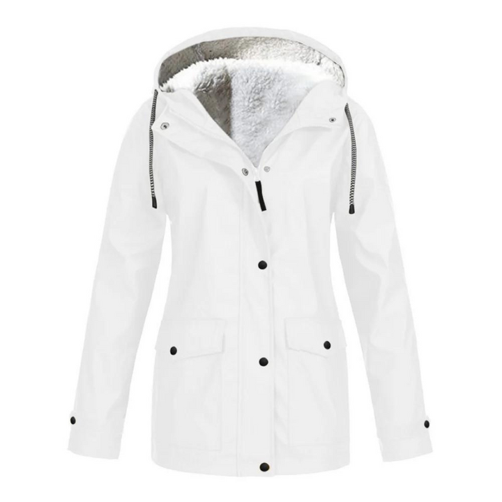 Women’s Fleece-Lined Waterproof Raincoat | Hooded