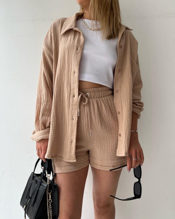 Women's Shirt and Shorts Set | Two Piece