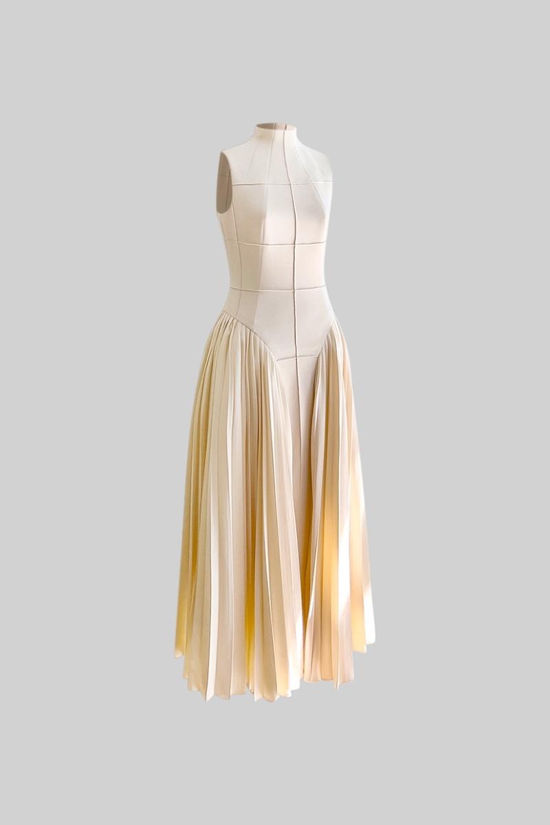 Women’s Sleeveless Pleated Dress | Midi