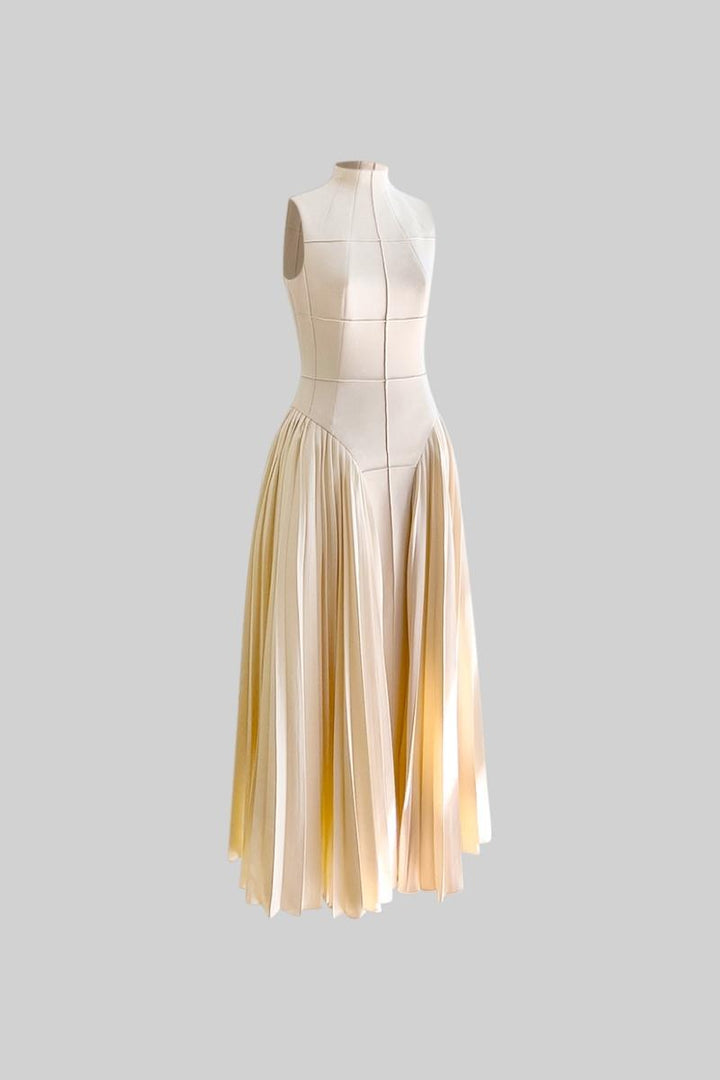 Women’s Sleeveless Pleated Dress | Midi
