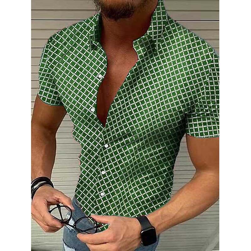 Weston - Casual printed lapel shirt for men