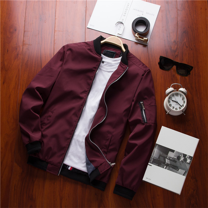 Men's Lightweight Bomber Jacket | Zip Pocket