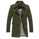 Men’s Double-Breasted Trench Coat | Epaulette Detail