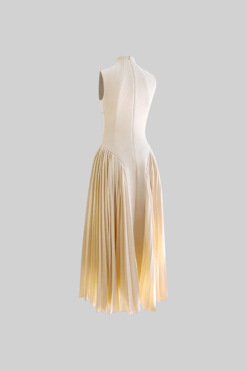 Women’s Sleeveless Pleated Dress | Midi
