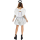 Women’s Angel Halloween Costume Dress | Lace-Up Mini with Wings